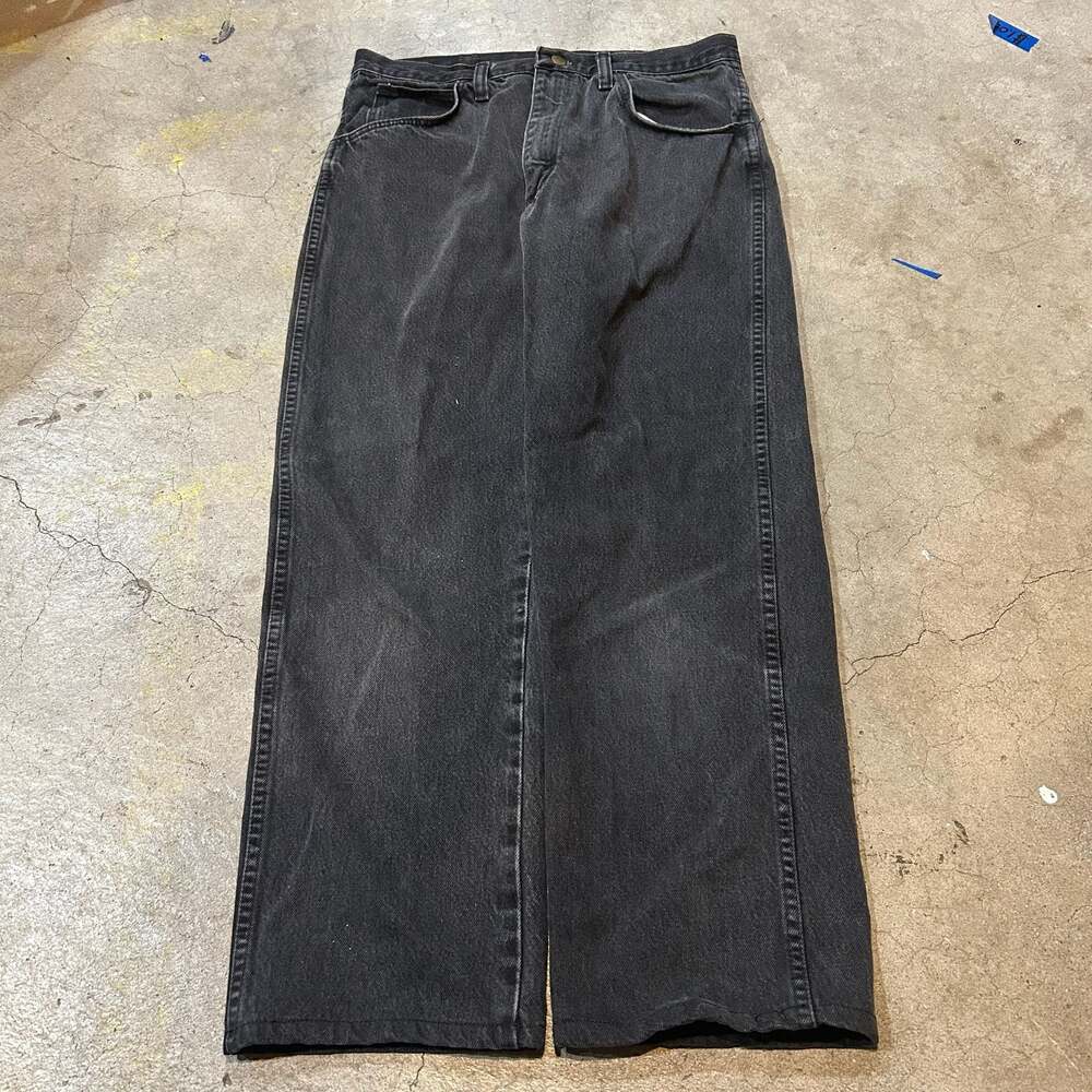 Vintage Gold Legend Black Denim Wide Leg Baggy Jeans